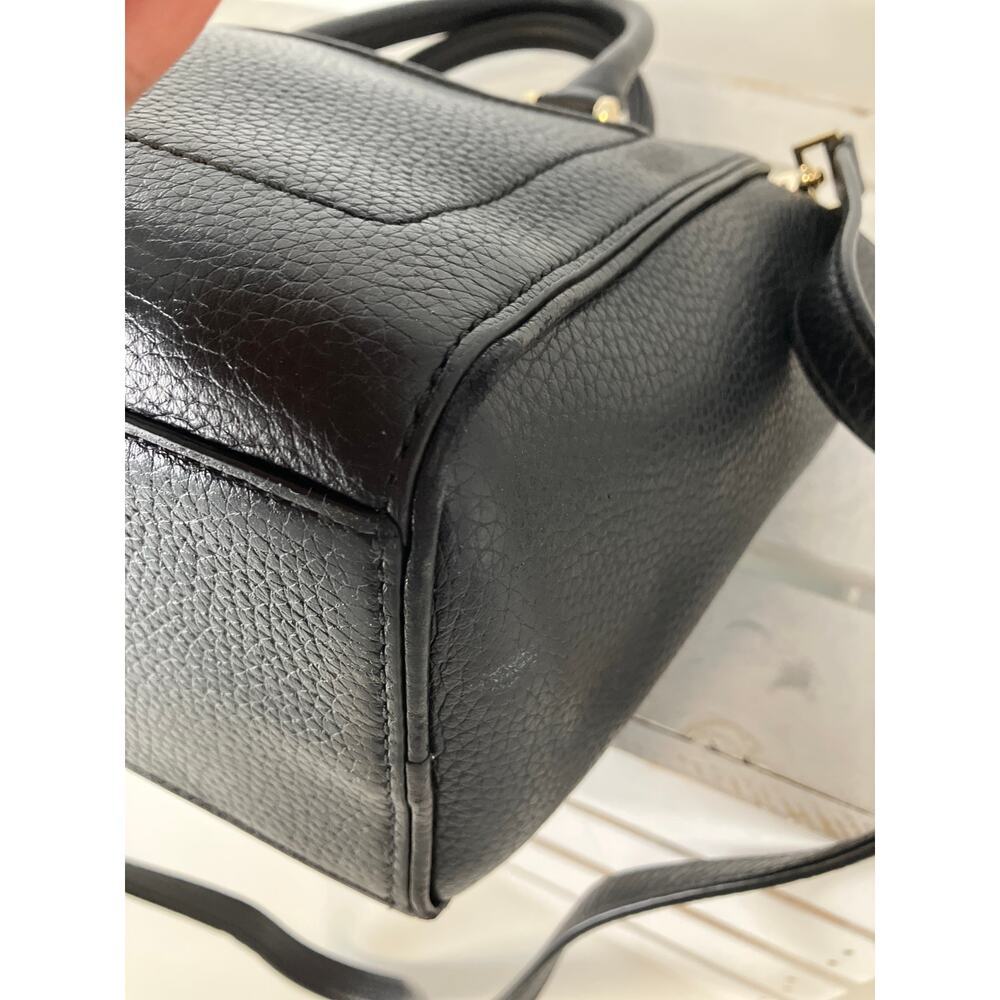 KATE SPADE BLACK PEBBLED LEATHER WOMENS MEDIUM CROSSBODY BAG - Picture 7 of 16